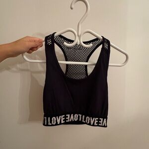 Black Workout Tank Crop Top